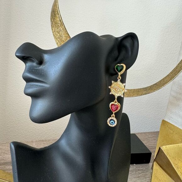 Statement drop earrings N642 - Picture 5 of 6